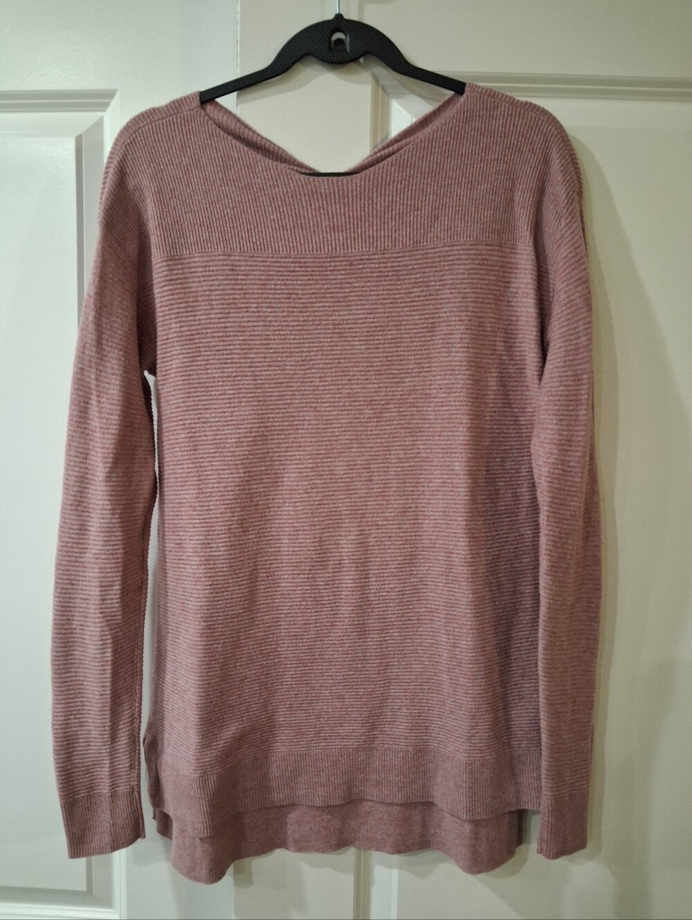 ELLE Rose Heathered Long Sleeve Tunic Top